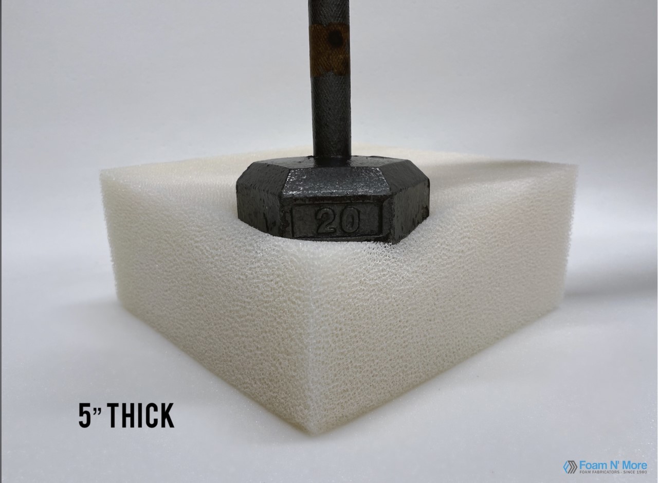 5" Thick Drain Dry Foam with weight
