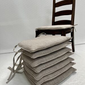 Beige Chair Cushions with Ties