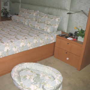 headboard with pet bed
